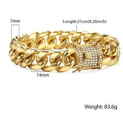 Miami Gold Curb Cuban Bracelet