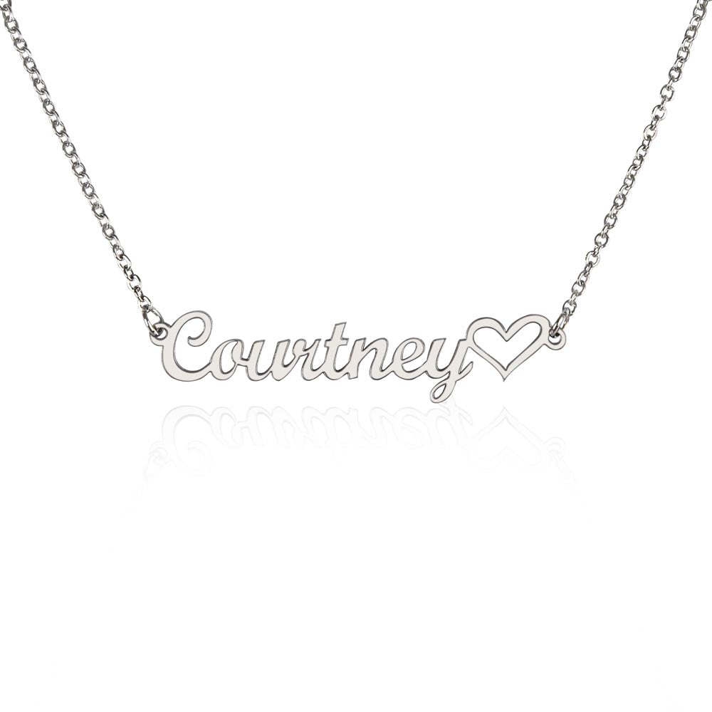 Name Necklace + Heart